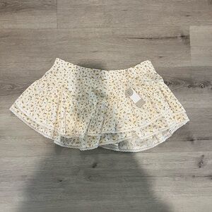 BP White and Yellow Floral Skirt
